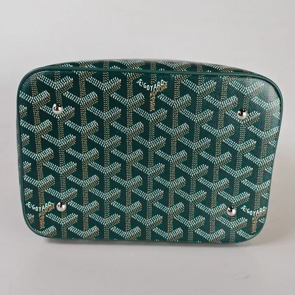 SOLD Goyard Goyardine Muse Vanity Case Green - Picture 5 of 6